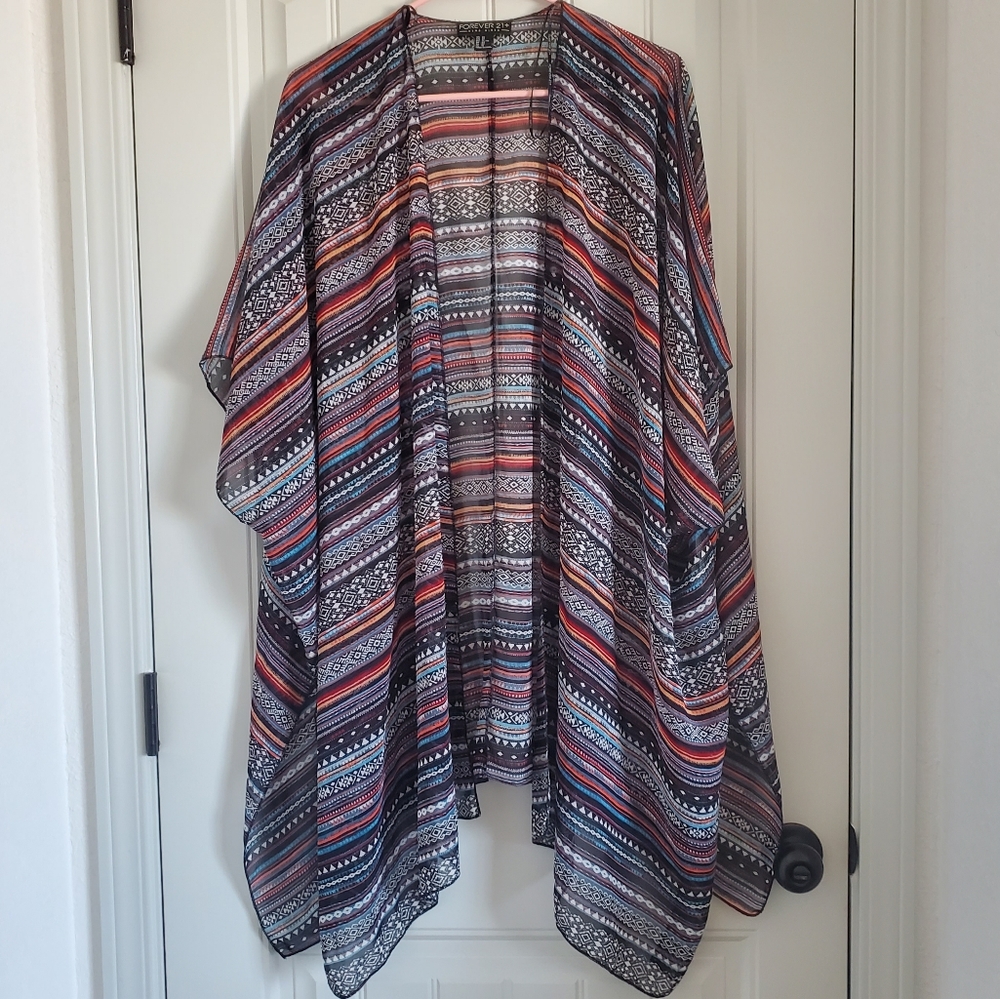 Forever21 Plus Size Open Front Kimono- 0x